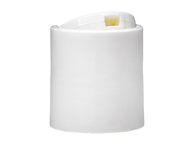 20/410 Finish, White, Caps, Dispensing, Smooth, Disc-Top, .170" Orf, (D)