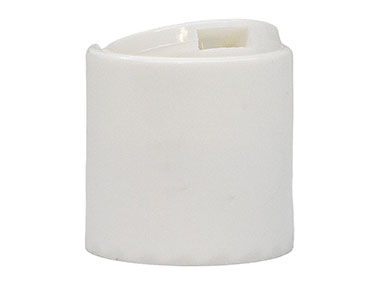 24/410 Finish, White, Caps, Dispensing, Smooth, Disc-Top, .294" Orf, Hs Lnr, (F)