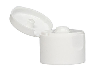 24/410 Finish, White, Caps, Dispensing, Smooth, Snap-Top, .160" Orf