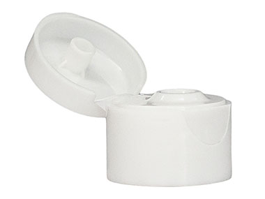 24/410 Finish, White, Caps, Dispensing, Smooth, Snap-Top, .225" Orf