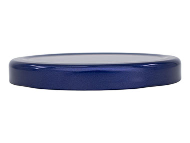 70mm 4 Lug Finish, Blue, Caps, Metal, Smooth, Stacking Ring, Beige Inner, Plastisol Lnr