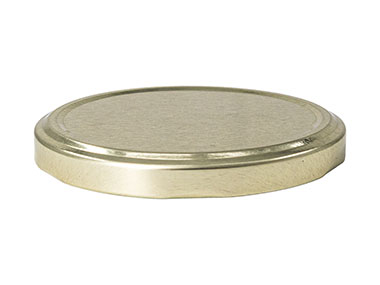 82mm 6-Lug Finish, Gold, Caps, Metal, Smooth, Beige Inner, Plastisol Lnr