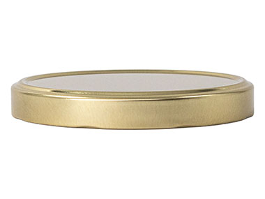 110mm 8-Lug Finish, Gold, Caps, Metal, Smooth, Beige Inner, Plastisol Lnr