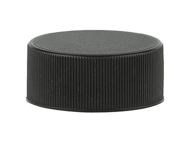 28/400 Finish, Black, Caps, Fine Ribbed, Stipple Top, Foam Lnr