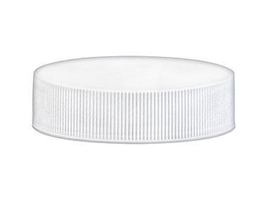 43/400 Finish, White, Caps, Fine Ribbed, Smooth Top, Pulp/HS Lnr