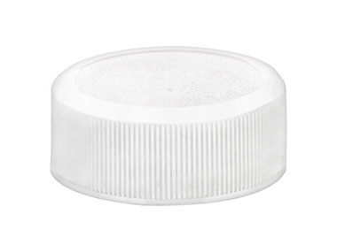 38/400 Finish, White, Caps, Fine Ribbed, Stipple Top, Stacking Ring, Foam Lnr