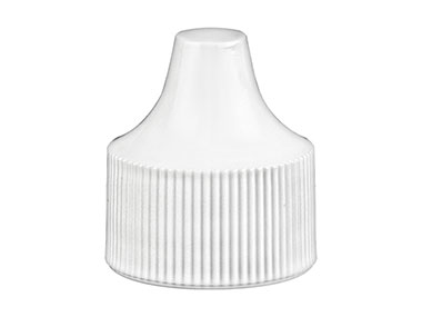 20/410 Finish, White, Caps, Fine Ribbed, Dropper Tip Style