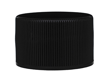 28/410 Finish, Black, Caps, Fine Ribbed, Smooth Top, HS Lnr