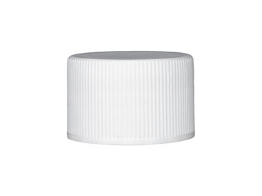 24/410 Finish, White, Caps, Fine Ribbed, Matte Top, Foam Lnr