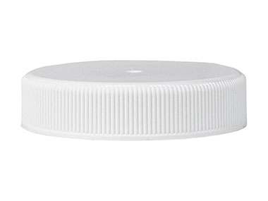 45/400 Finish, White, Caps, Fine Ribbed, Smooth Top, Pulp/HS Lnr