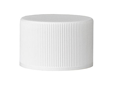 28/410 Finish, White, Caps, Fine Ribbed, Stipple Top, Foam Lnr