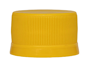 28mm TE Finish, Yellow, Caps, Fine Ribbed, Beverage Style, Matte Top, EVA Lnr
