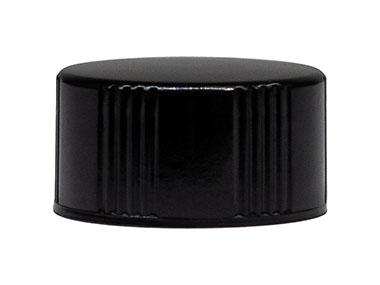 18/400 Finish, Black, Caps, Phenolic, Ribbed, Smooth Top, Cone Lnr