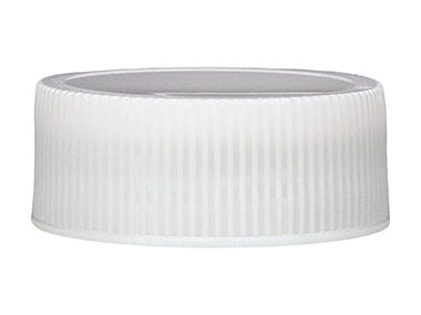 28/400 Finish, White, Caps, Fine Ribbed, Smooth Top, Pulp/HS Lnr