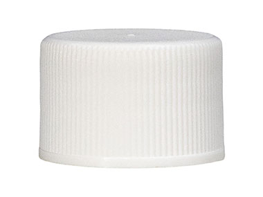 20/410 Finish, White, Caps, Fine Ribbed, Stipple Top, Foam Lnr