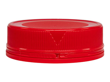 63mm TE Finish, Red, Caps, Fine Ribbed, Matte Top, PS Lnr