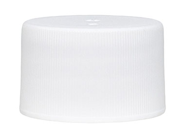 28/410 Finish, White, Caps, Fine Ribbed, Vented, Matte Top, Dual Lnr, Foam And HS