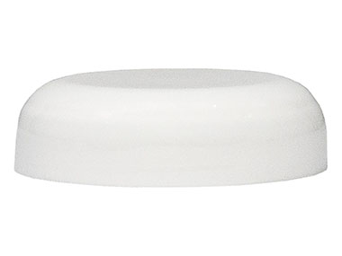 58/400 Finish, White, Caps, Smooth, Dome Style, Foam Lnr