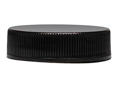 38/400 Finish, Black, Caps, Fine Ribbed, Smooth Top, PS Lnr