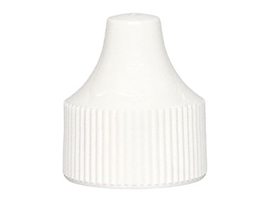 20/410 Finish, White, Caps, Fine Ribbed, Dropper Tip Style