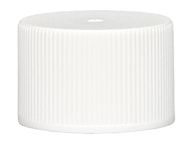 24/410 Finish, White, Caps, Fine Ribbed, Matte Top, PS Lnr