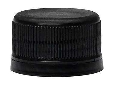 28mm TE Finish, Black, Caps, Fine Ribbed, Beverage Style, Matte Top, EVA Lnr