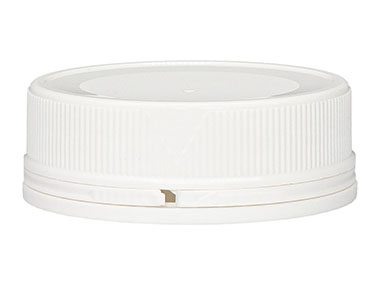 58mm TE Finish, White, Caps, Fine Ribbed, Matte Top, Foam Lnr