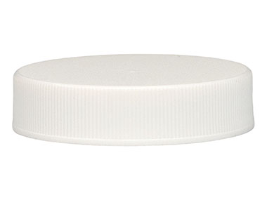 45/400 Finish, White, Caps, Fine Ribbed, Stipple Top, Pulp/HS Lnr