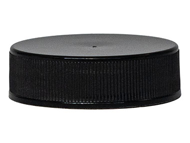 38/400 Finish, Black, Caps, Fine Ribbed, Smooth Top, PS Lnr
