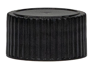 18/400 Finish, Black, Caps, Fine Ribbed, Smooth Top, Cone Lnr