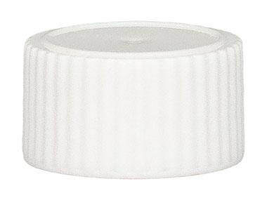 18/400 Finish, White, Caps, Fine Ribbed, Smooth Top, Cone Lnr