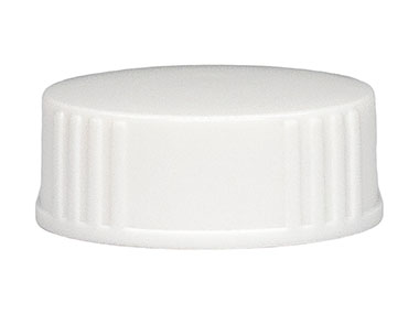 28/400 Finish, White, Caps, Ribbed, Smooth Top, Cone Lnr