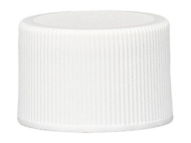 24/410 Finish, White, Caps, Fine Ribbed, Matte Top, Pulp/HS Lnr
