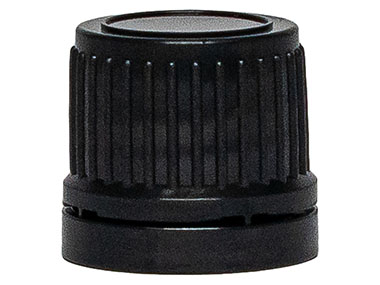 18mm Te Finish, Black, Caps, Fine Ribbed, Smooth Top, Cone Lnr