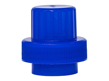 51mm Finish, Blue, Caps, Ribbed, Drain Back Style, 3 Fill Lines