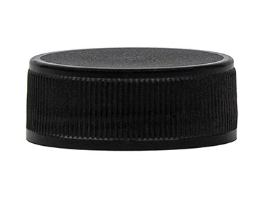 28/400 Finish, Black, Caps, Fine Ribbed, Matte Top, Foam Lnr