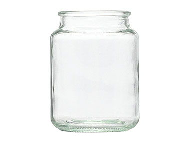 9 oz., N/A, Flint, Candle, Glass, Round, 2" Dia X 3 15/16" H