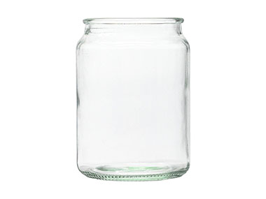 24 oz., N/A, Flint, Candle, Glass, Round, 2 7/8" Dia X 5 1/4" H