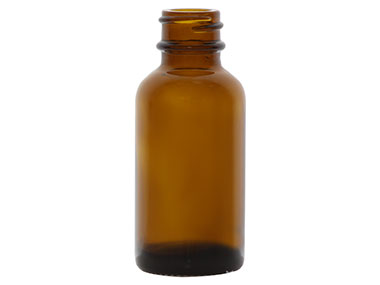 1 oz., 20/400 Finish, Amber, Bottles, Glass, Boston Round
