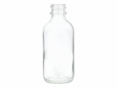 2 oz., 20/400 Finish, Flint, Bottles, Glass, Boston Round