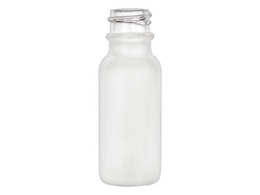 1/2 oz., 18/400 Finish, White, Bottles, Glass, Boston Round