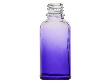 30 mL, 18mm Finish, Purple/Flint, Bottles, Glass, Dropper Fitment Style Boston Round