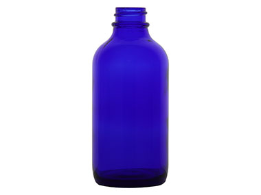 4 oz., 22/400 Finish, Cobalt Blue, Bottles, Glass, Boston Round