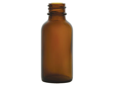 1/2 oz., 18/400 Finish, Amber, Bottles, Glass, Boston Round