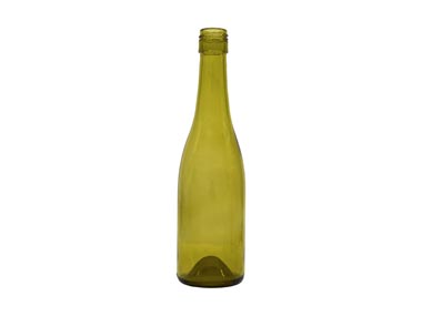 375 mL, 28mm ROPP Finish, Green, Bottles, Glass, Liquor Style Round