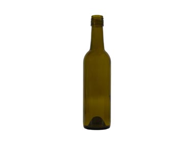 375 mL, 28mm ROPP Finish, Green, Bottles, Glass, Wine Style Round