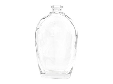 100 mL, 20mm Crimp Finish, Flint, Bottles, Glass, Tapered Oblong, Crimp Finish