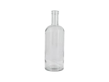 1 Liter, Cork Finish, Flint, Bottles, Glass, Liquor Style Round