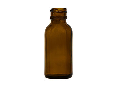 1 oz., 20/400 Finish, Amber, Bottles, Glass, Boston Round