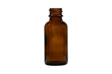 1 oz., 20/400 Finish, Amber, Bottles, Glass, Boston Round